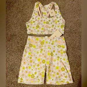 Fabletics bike shorts and sports bra NWT